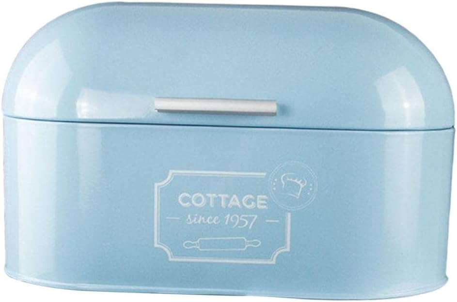 Large Bread Box Waffles Bread Bin Food Storage Lid Multifunction Container for Bakery Countertop 3''X7''X7'' inch, Blue/233
