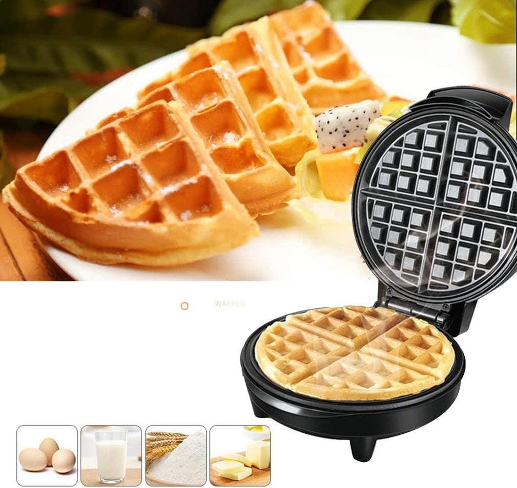 Mini Waffle Maker,3-Minute Waffle Maker Breakfast Bread Maker Sandwich Maker Adjustable Temperature Control Electric Baking Pan Waffle Machine