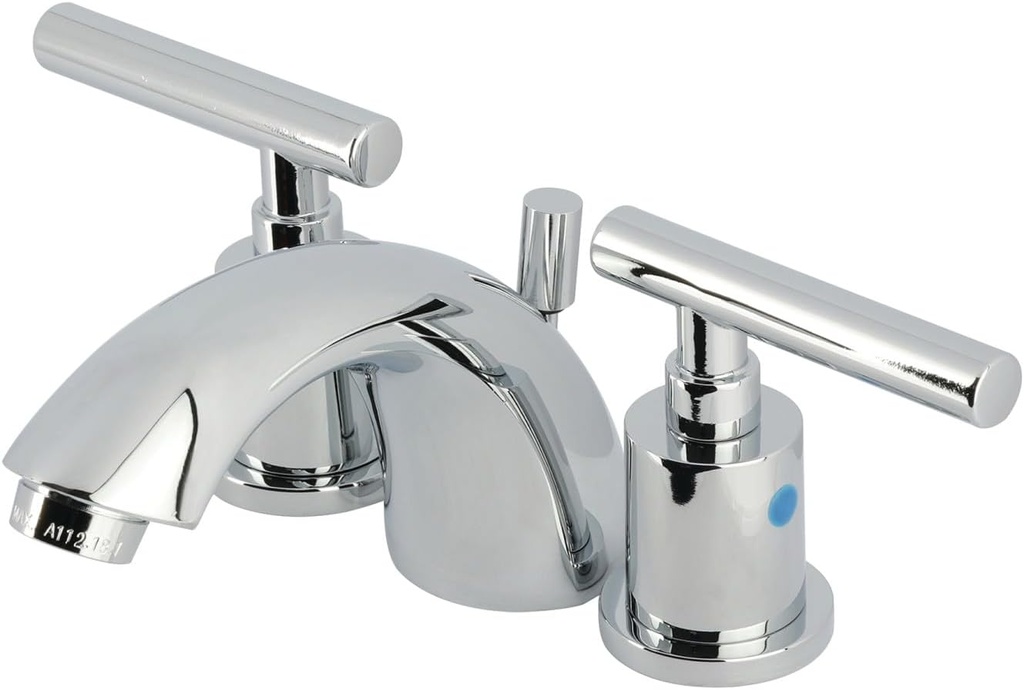 Kingston Brass KB8951CML Manhattan Mini-Widespread Bathroom Faucet with Pop-Up Drain, Polished Chrome