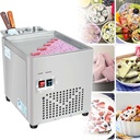 Fried Ice Cream Roll Machine, Stir-Fried Ice Cream Pan, Stainless Steel Rolled Ice Cream Maker for Making Ice Cream,Yogurt, Ice Cream Rolls