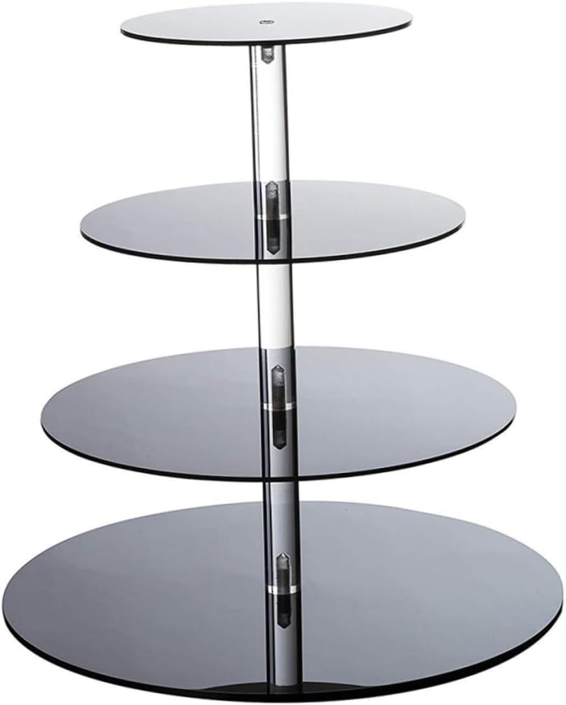 Round Acrylic Cake Stand Cupcake Holder Wedding Birthday Cake Display Rack Carrier