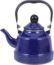 Enamel Teawith Handle,Stovetop Teapot Fast Heating Hot Water Pot for Gas,Induction,Electric(Blue,1.7L)