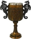 Pacific Giftware Double Dragon Drinking Chalice Goblet 9 inches Tall