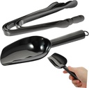 PRETYZOOM Stainless Steel Ice Shovel and Clamp Ice Scraper Shovel Food Scoop Tongs Capacity Easy Cleaning Kitchen Gadgets