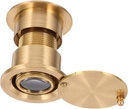 ARTIBETTER Solid Brass Door Peephole with Heavy Duty Privacy Cover for Thick Doors High Definition Optical Lens Cat Eye -pry Design Weather Resistant Viewing Finish