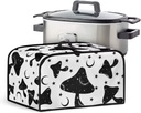 Slow Cooker Cover Mushroom Slow Stew Pot Cover Black Dustproof Washable Pot Cover Fit Air Fryer Pressure Cooker, Kitchen Decoration