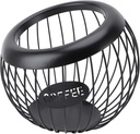 Metal Coffee Pod Storage Basket, Wide Opening, Stable Base, Modern Design, 40 Capsules Capacity, Coffee Pod Basket, Coffee Capsules Basket, Coffee Pod Storage Basket for Kitchen