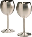 RSVP Endurance Stainless Steel Wine Glass, Set of 2
