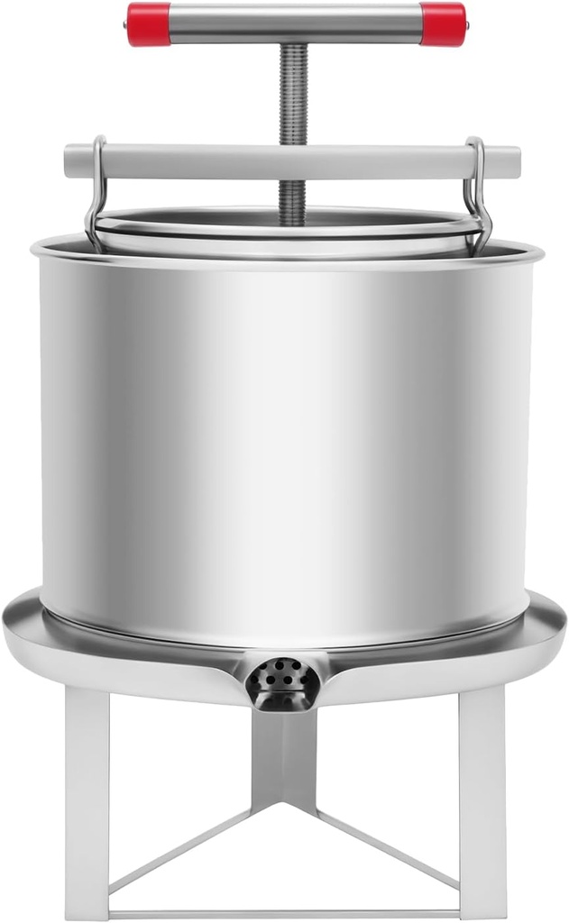 Fruit Wine Press, Manual Juice Maker, 532.6 Oz Stainless Steel, Nature Juice Making Manual Press for Orange Apple Berry Vegetables Olive Oil Making