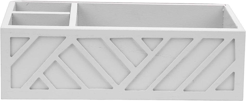 Focket Coffee Station Organizer, Wooden Coffee Bar Accessories Organizer with Pod Holder for Countertop Storage (White)