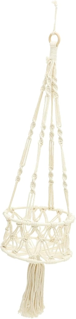 Capacity Cotton Rope Hanging Basket Macrame Fruit and Vegetable Organizer with Breathable Woven Texture Wall Mounted Kitchen Storage for Home Accessories and Space Saving