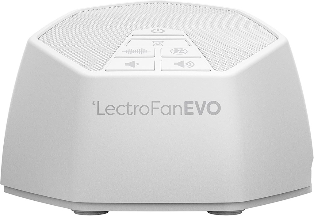 Adaptive Sound Technologies LectroFan EVO White Noise Machine - Compact Sleep Sound Machine for Bedroom, Travel, Study & More - 22 Non-Looping Fan, Ocean Noise Variations - White