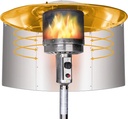 Patio Heater Reflector Shield 15" Height, Heating Reflector for Patio Heaters Outdoor, Heat Focusing Reflector for Enegy Saving and Directional Heating, Lightweight