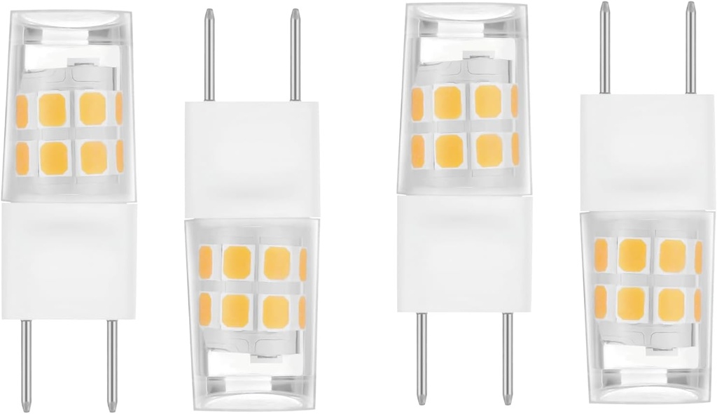 T3 JC G8 Bi-Pin Light WB25X10019 Microwave Bulbs AC110V-130V Equivalent Halogen 20W Replacement for GE Oven Parts#WB36X10213 WB36X10246 4713-001165 200LM Non-dimmable 4Pack (Warm White 3000K)