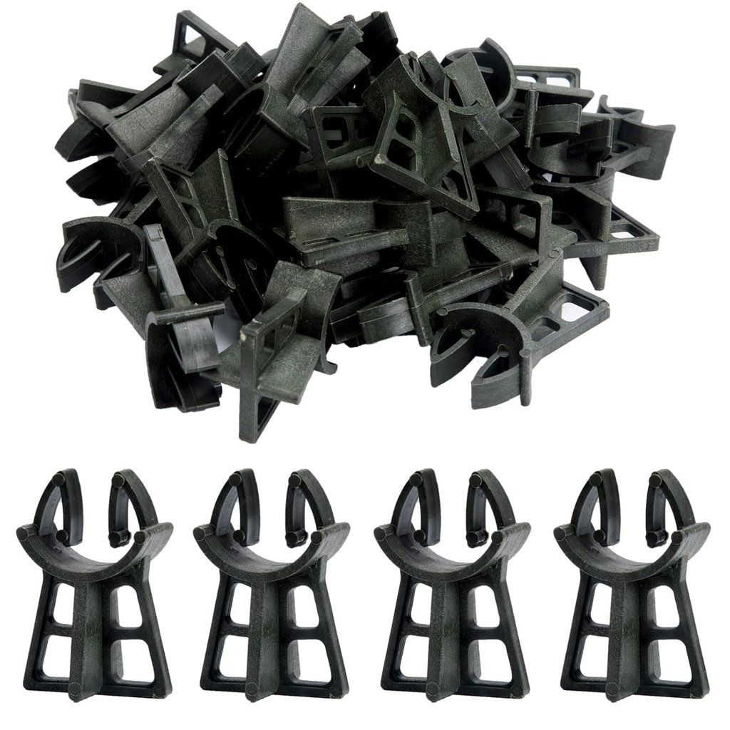 100 Pack of Snap Rebar Chairs Plastic Heavy Duty Spacer for Concrete, Fits Bar Sizes 3-5 TXZWJZ