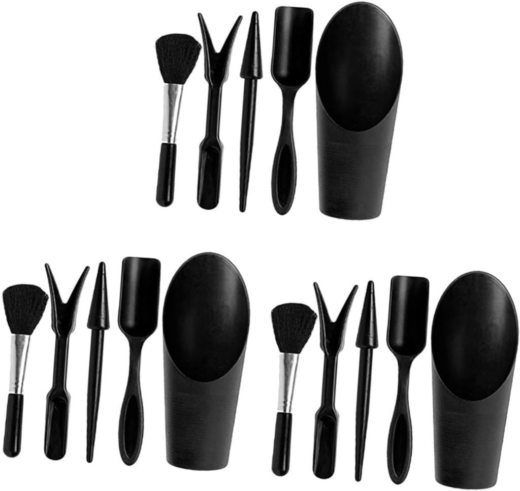 KESYOO 3 Sets Succulent Tool Set Plant Succulent Tools Growing Kit Removal Garden Multi Succulent Care Tools Shovel Hand Tools Shovels Tools Succulent Spade Tool Aluminum Black