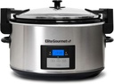 Maxi-Matic Elite Platinum MST-900VXD 8.5-Quart Stainless Steel Programmable Slow Cooker w/Locking Lid, Black