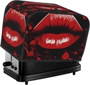 Red Lips Toaster Cover 2 Slice, Two Slice Bread Machine Covers Quilted Toaster Dust Cover Bread Maker Cover Universal Size Kitchen Small Appliance Cover With Top Handle