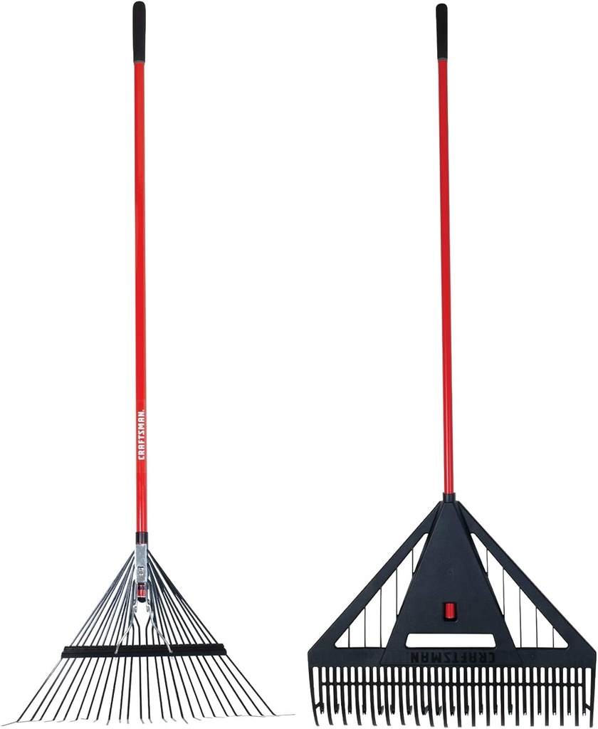 CRAFTSMAN CMXMKIT0030 2-Piece Raking Set with 26 in. Dual Tine Leaf Rake and 24 Tine Lawn Rake