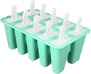 Ten Grid Silicone Ice Cream Mold with Lid and Sticks DIY Popsicle Maker for Homemade Treats Easy to Multi Cavity Ice Pop Mold for Summer Parties