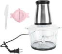 Meat Grinder Electric, Food Processor 200W 2L Stainless Steel, Food Processor Meat Blender for Vegetables Fruits and Nuts US Plug 110V, for Meat Vegetables Fruits Nuts Puree