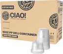 CIAO! 16OZ Polypropylene Clear Deli Container Matching Lids Sold Separately (Case of 500)