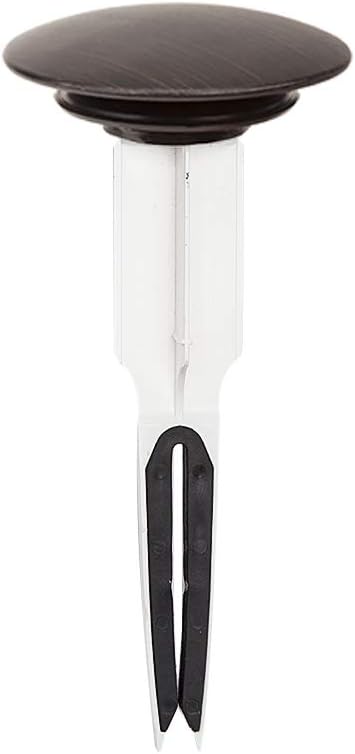 PF WaterWorks PF0264 EasyPOPUP Patented Universal Bathroom Sink Pop-Up Stopper, Easy Install/Remove Design, No Disassembly, Fits BallRod Pop-Up Drains, 5-1/2 in Tall 2.5 in. Cap Dia Oil Rubbed Bronze