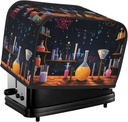 2 Slice Toaster Cover with Two Pockets for Storing knife Super Soft Appliance Cover Science Party Dust Cover for Kitchen Small Oven Cover Kitchen Bread Machine Protector Covers