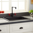 Signature Hardware 419628 Holcomb 22" Drop In Single Basin Granite Composite Kitchen Sink - Black
