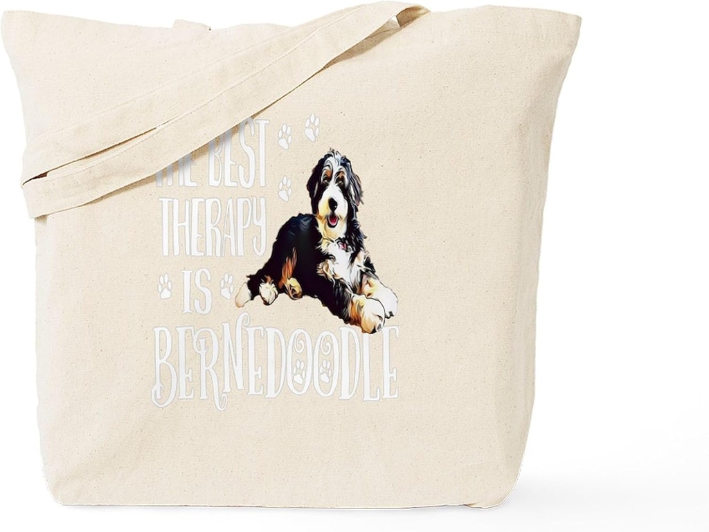 CafePress Bernedoodle Tote Bag Reusable Natural Beige Canvas Shopping Bag