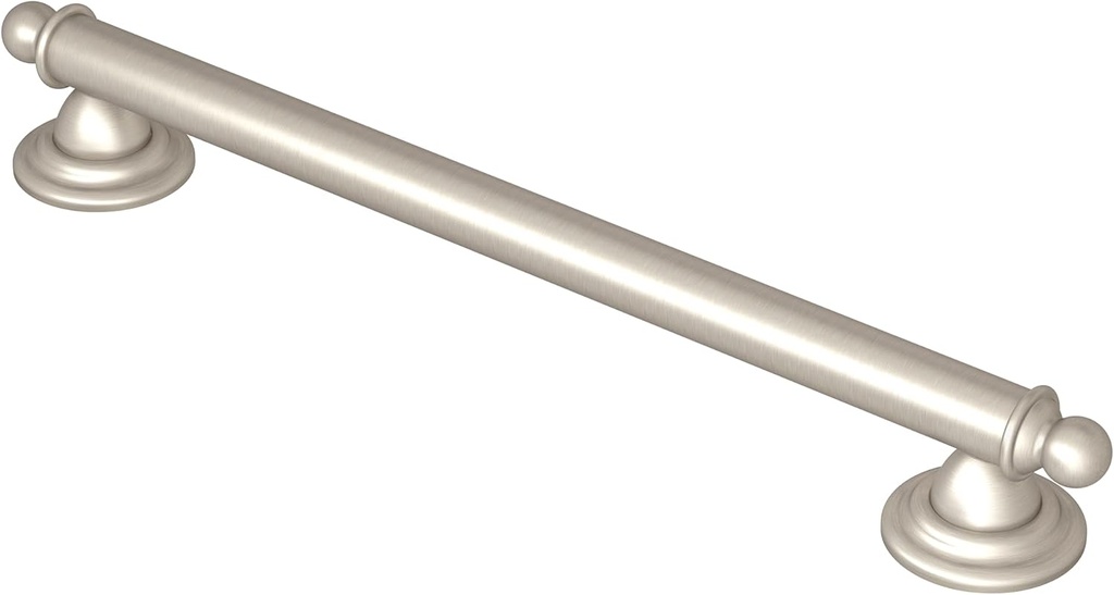 Moen YG2224BN Bathroom Safety 24-Inch Stainless Steel Traditional Bathroom Grab Bar, Brushed Nickel