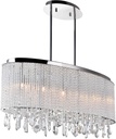 CWI Lighting Benson 5 Light Drum Shade Chandelier with Chrome Finish Fom