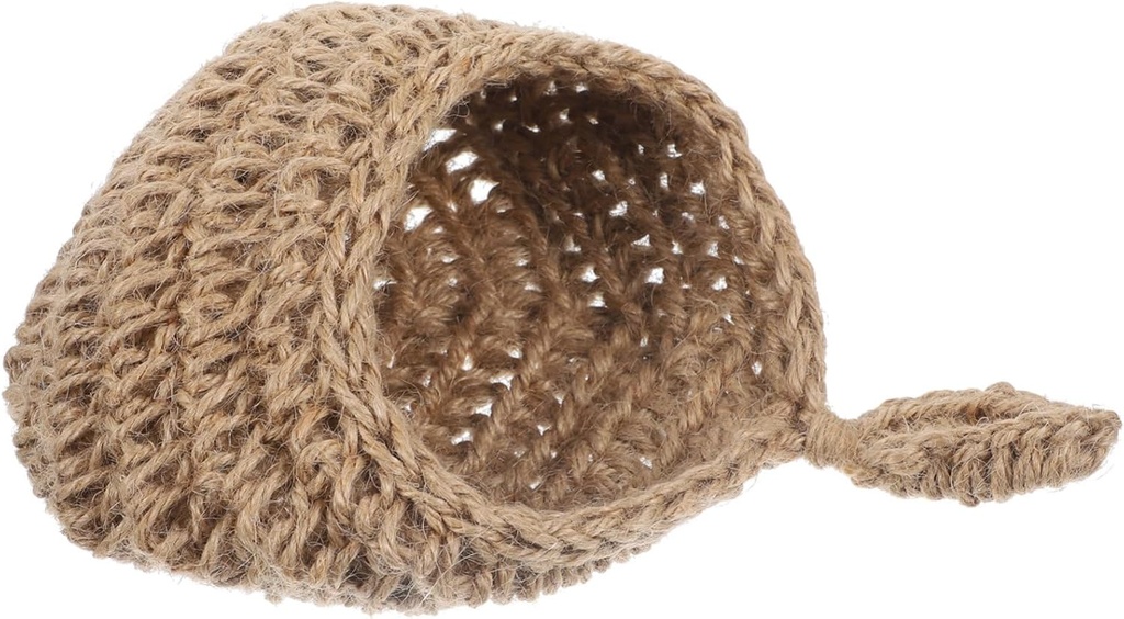 OUNONA Bohemian Hanging Wall Basket Jute Teardrop Planter Stylish Fruit Vegetable Storage Organizer for Kitchen Living Bedroom with Handwoven Craftsmanship