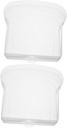PRETYZOOM 2pcs Portable Transparent Sandwich Storage Containers Food-grade Material for Indoor and Outdoor Use Lightweight and Safe Bread Boxes for Toast and Snacks