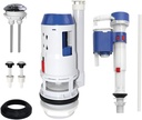 3-Inch Dual Flush Valve Repair Kit for 2-Piece Toilet, Universal Toilet Flusher Replacement Kit; Fit Most Brands, Includes Valve, Fill Valve, Button, Gasket, and Bolts