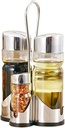 Seasoning Bottle Set, Multi purpose Oil Vinegar Salt Shakers with Stainless Steel, Suitable for Kitchen, Restaurant, Bar