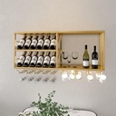 Wall Mounted Wine Rack Iron with Wine Glass Holder,Bar Liquor Shelf,Metal Floating Wall Shelves,Modern Wine Bottle Glass Storage Display Racks,for Kitchen,Wine Cellar,Living Room,G