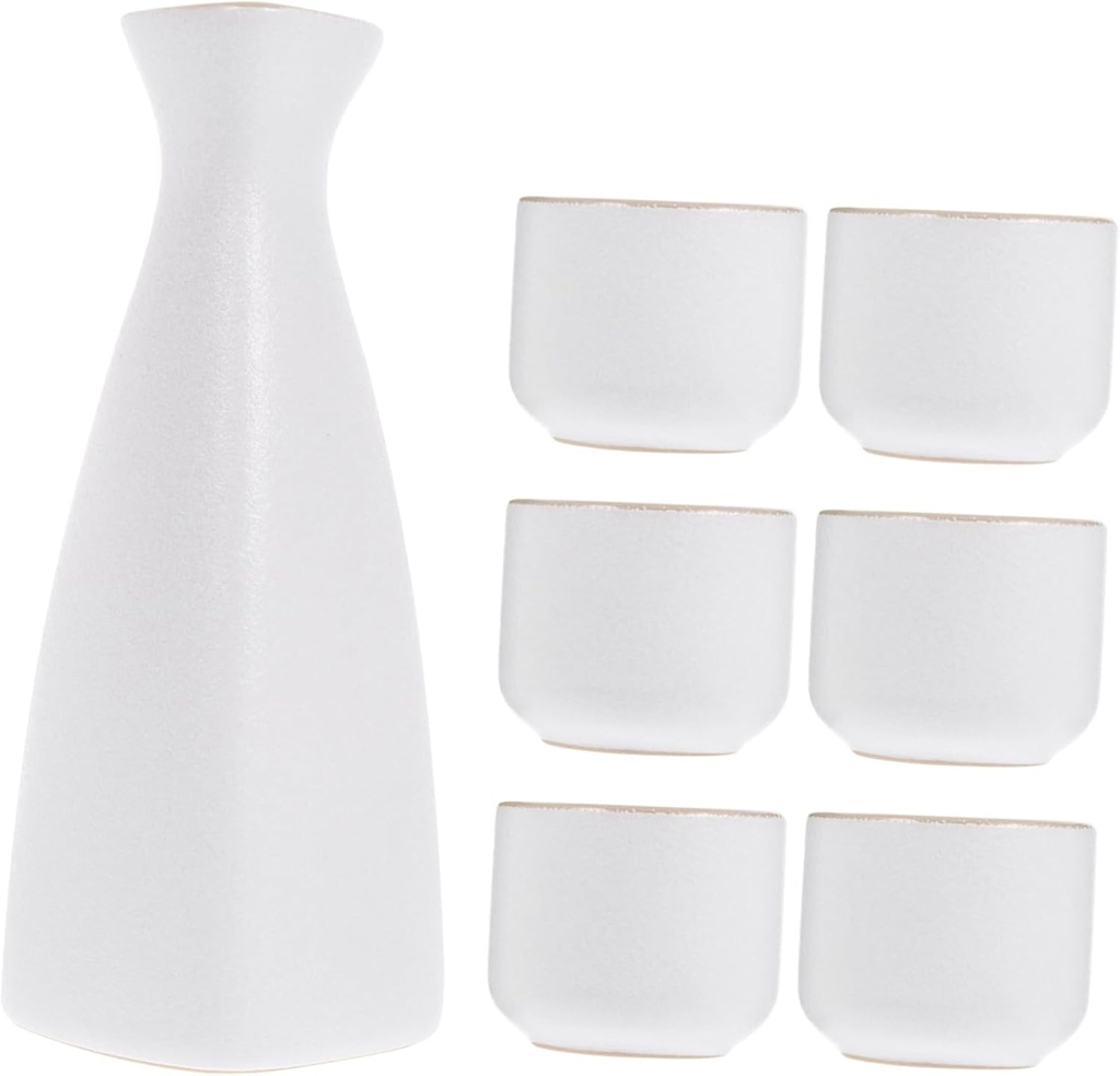 1set Vintage Ceramic Sake Cup Elegant Design Japanese Style Sake Serving for Tea Parties and Home Decor