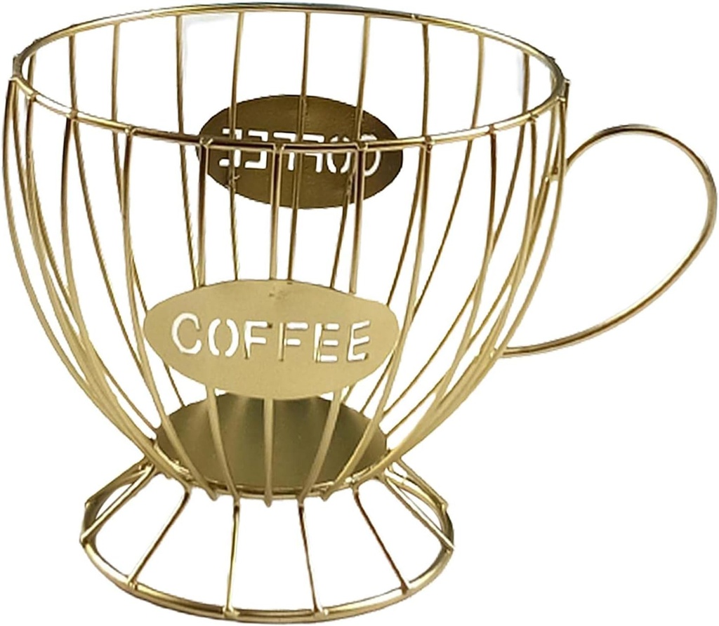 Modern Coffee Pod Storage Solution for Home and Office Organization, Golden