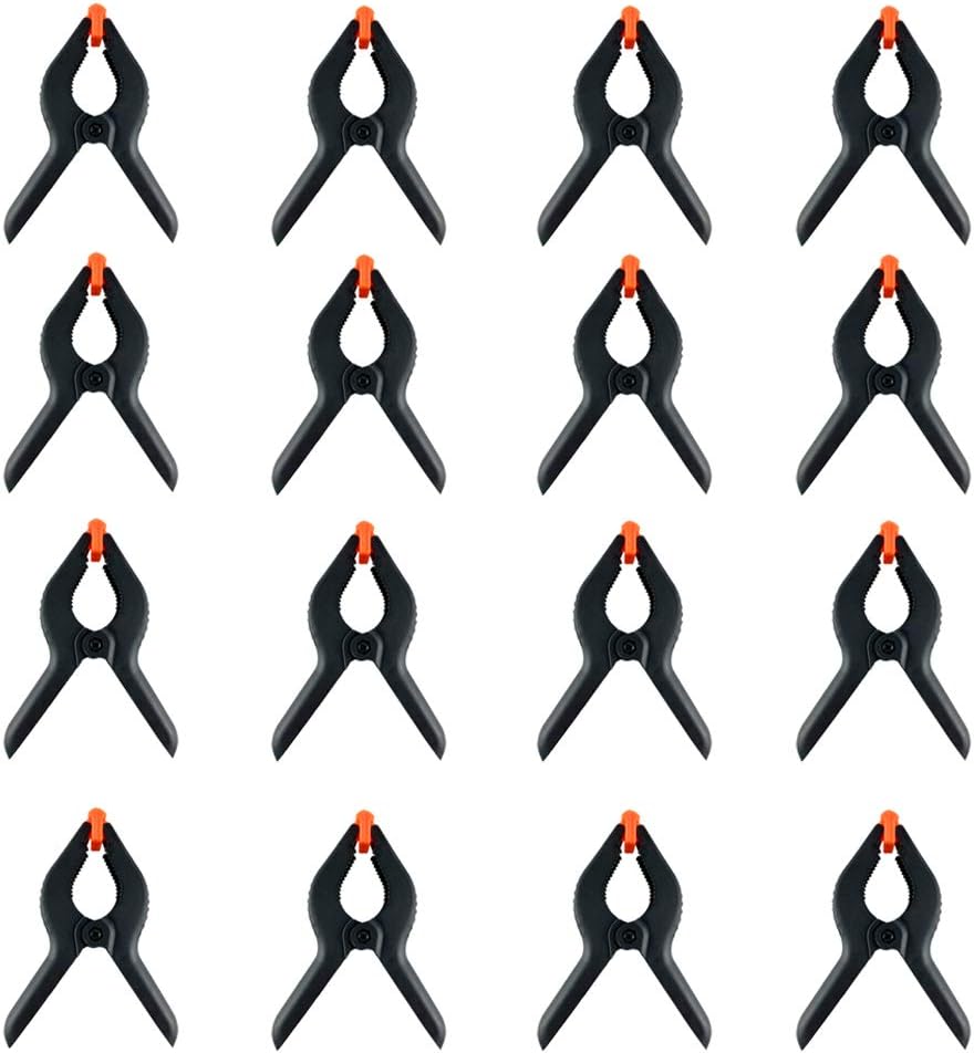 WAENLIR 16-Piece 3.5 inch Nylon Spring Clamp Set Plastics Clips for backdrop, Wood Working, Photography, Craft, Art DIY