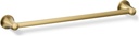 Kohler K-21952 Tempered 18" Towel Bar - Vibrant Brushed Moderne Brass