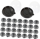 50Pcs Dome Baking Boxes for Cupcakes and Transparent Lightweight Cake Containers with Tight Seal Multipurpose Cake Wrapping Supplies for Parties and Travel