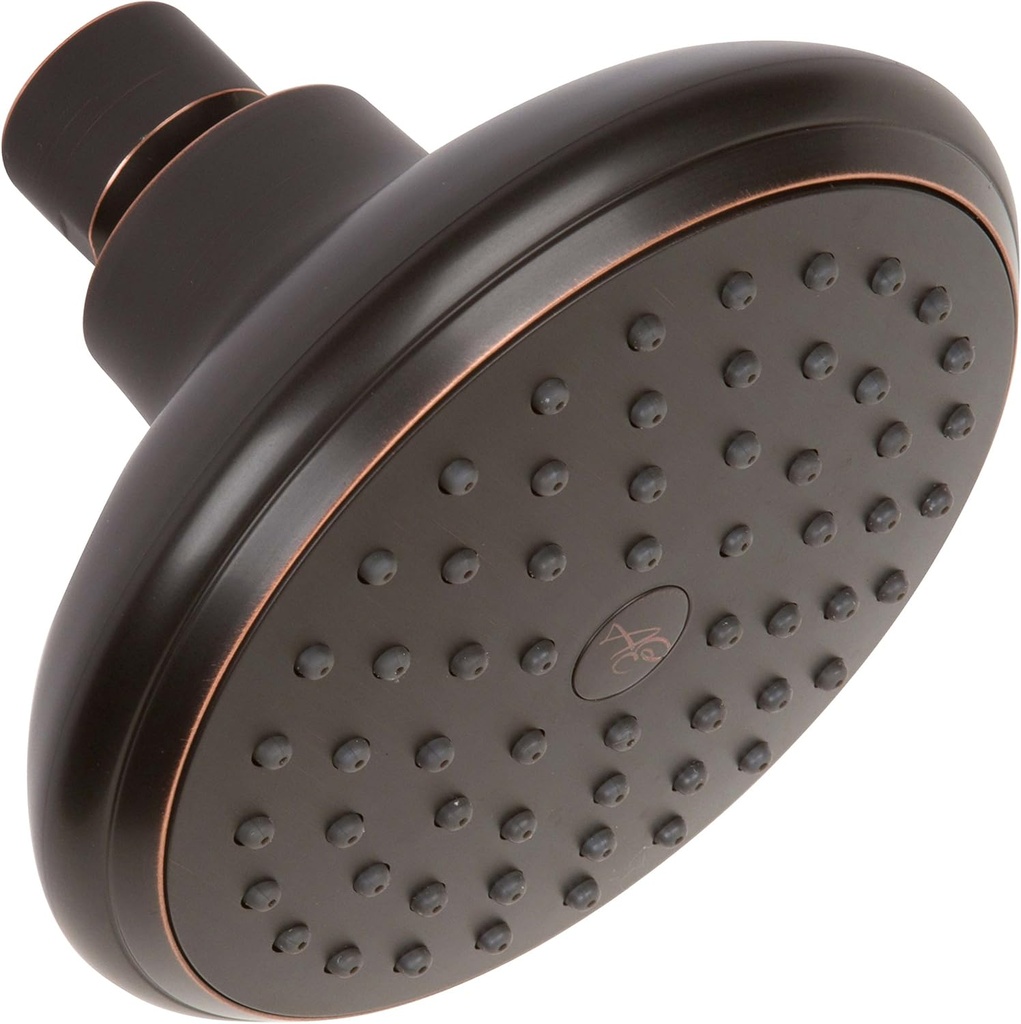 Shower Head Water Saver Black - The 4 Inch High Flow Wall Mount Bathroom Showerhead Nozzle For Low Water Pressure Showers, 2.5 GPM - Oil-Rubbed Bronze