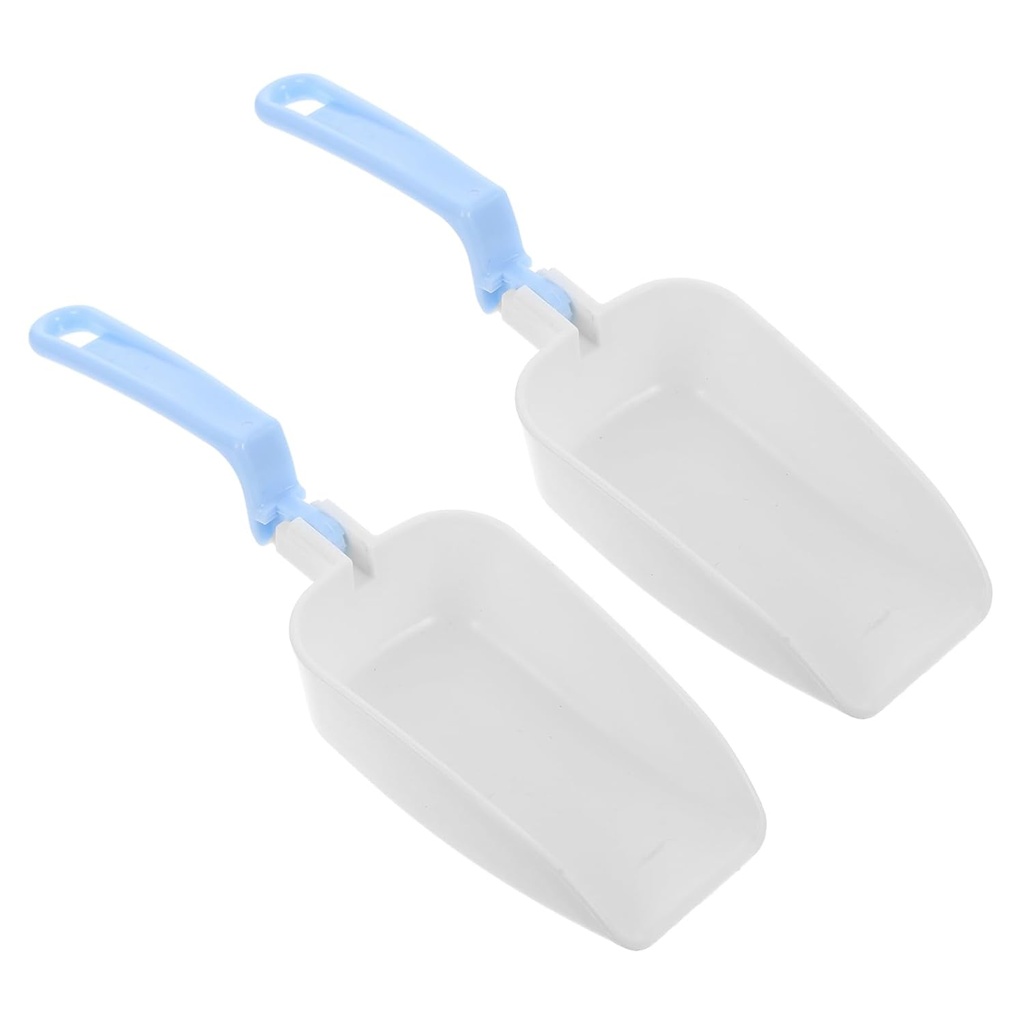 DECHOUS 2pcs Foldable Ice Scoop for Kitchen Rice Scoops Ice Cube Reusable Easy to Clean Suspendable for Serving