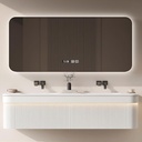 88 inch Bathroom Vanity with Sink - Modern Floating Wall Mounted Bathroom Vanity Cabinet, Waterproof Sink Cabinet with Anti-Fog Mirror, Soft-Close Drawers, Fully Assembled