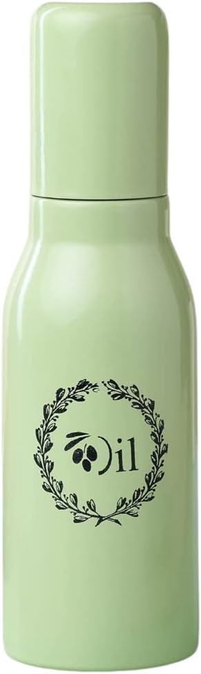 DUDKI Stainless Steel Olive Oil Dispenser| Leak Proof Bottle for kitchen | Oil and Vinegar Cruet Container | Kitchen Oil Dispenser-17 ounce (PIST-500 ML)