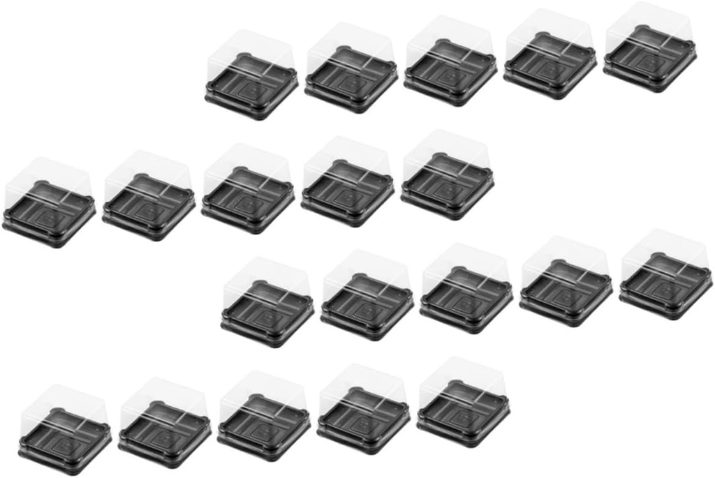 150 Pcs Food Grade Square Cupcake Boxes for Egg Yolk Puff and Dessert Packaging Closure for Bakery and Homemade Sweets