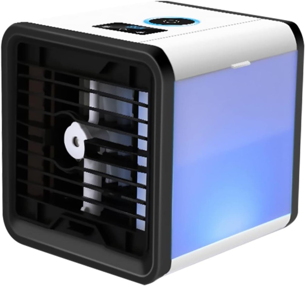 1set Conditioner Fan Usb Mist Cooling Device for Home Car Humidifying Air Cooler Speeds and Digital Display for Office and Outdoor Use