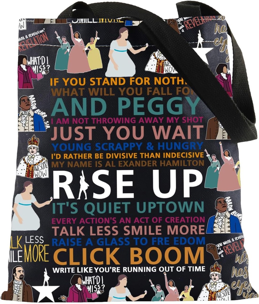 FOTAP Musical Movie Quotes Tote Bag Musical Inspire Shoulder Bag Drama Musical Lover Gift