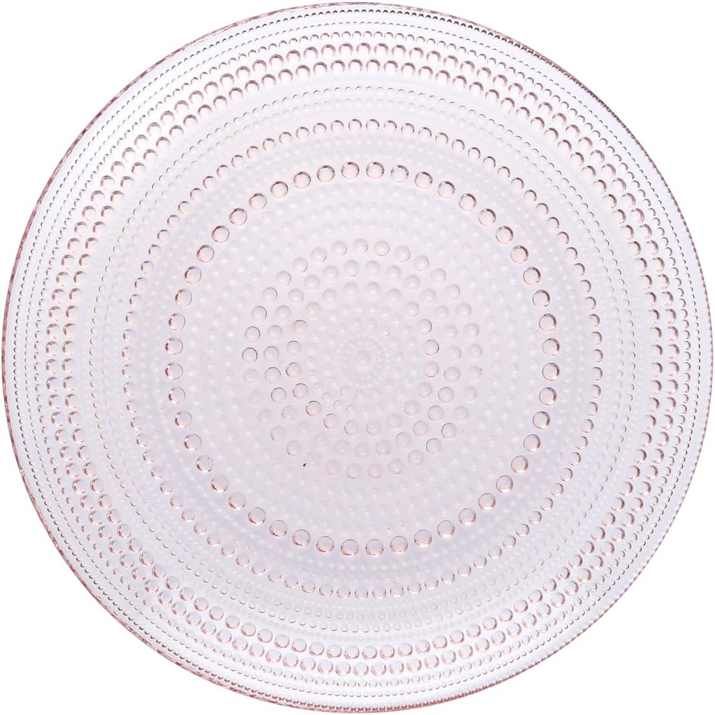 Fortessa Jupiter Hobnail Glass, 8" Salad Plate (Set of 4), Pink